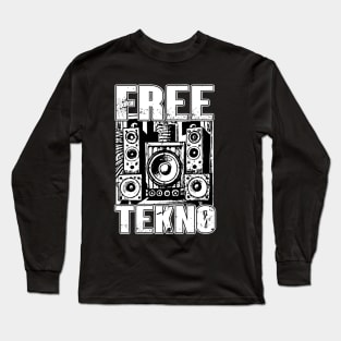 Free Tekkno Soundsystem Long Sleeve T-Shirt